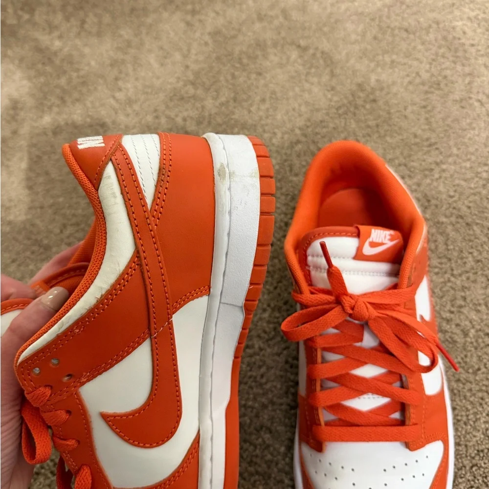 Nike White and Orange Low-Top Sneakers - Picture 5 of 6
